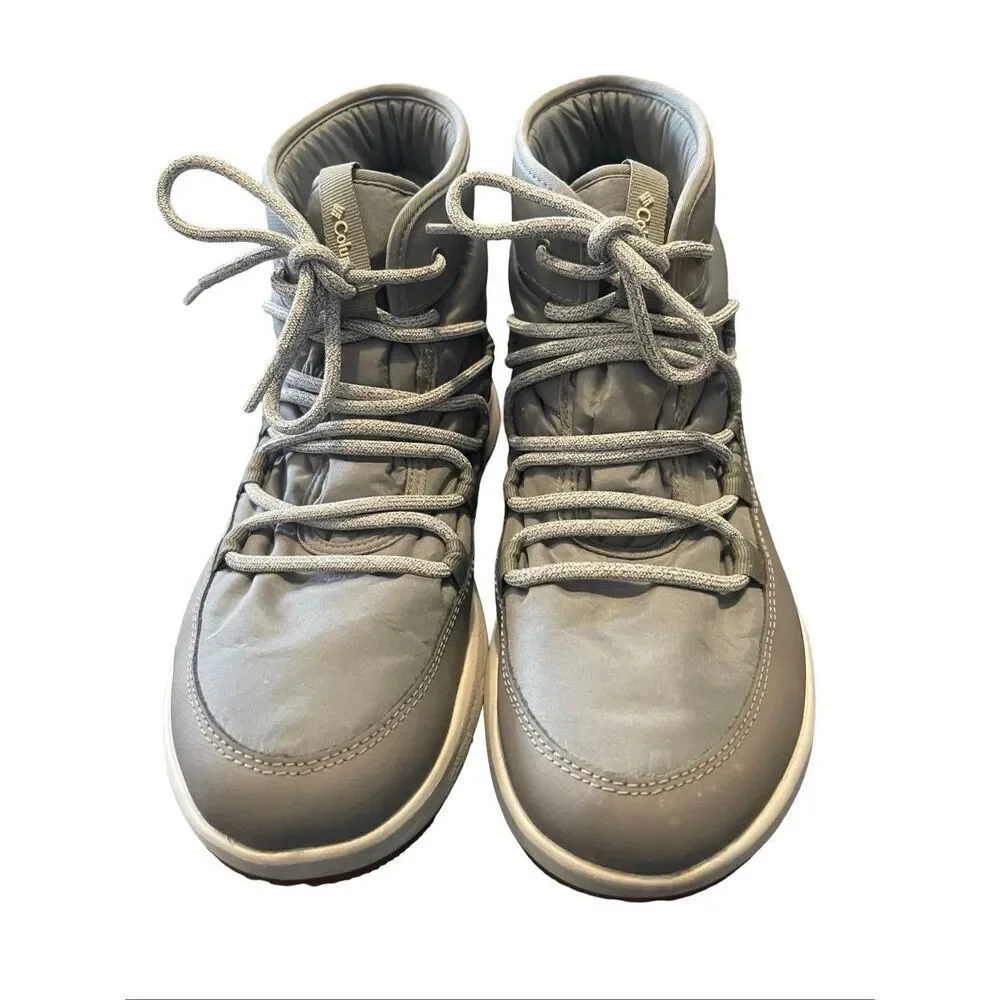 Columbia Womens Gray Winter Trail Omni-Heat Sneaker Boots Size 10.5